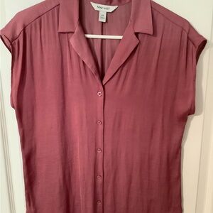 Nine West Women's Mauve Button-Down Shirt